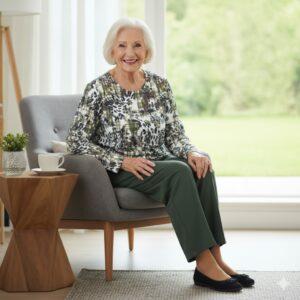 dame portant la grenouillère salon aelis - santeconcept