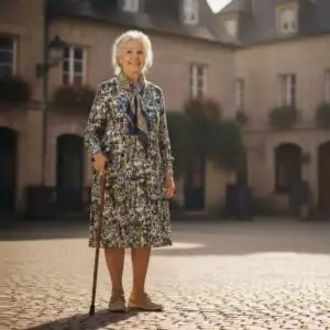 dame portant la robe isae - santeconcept